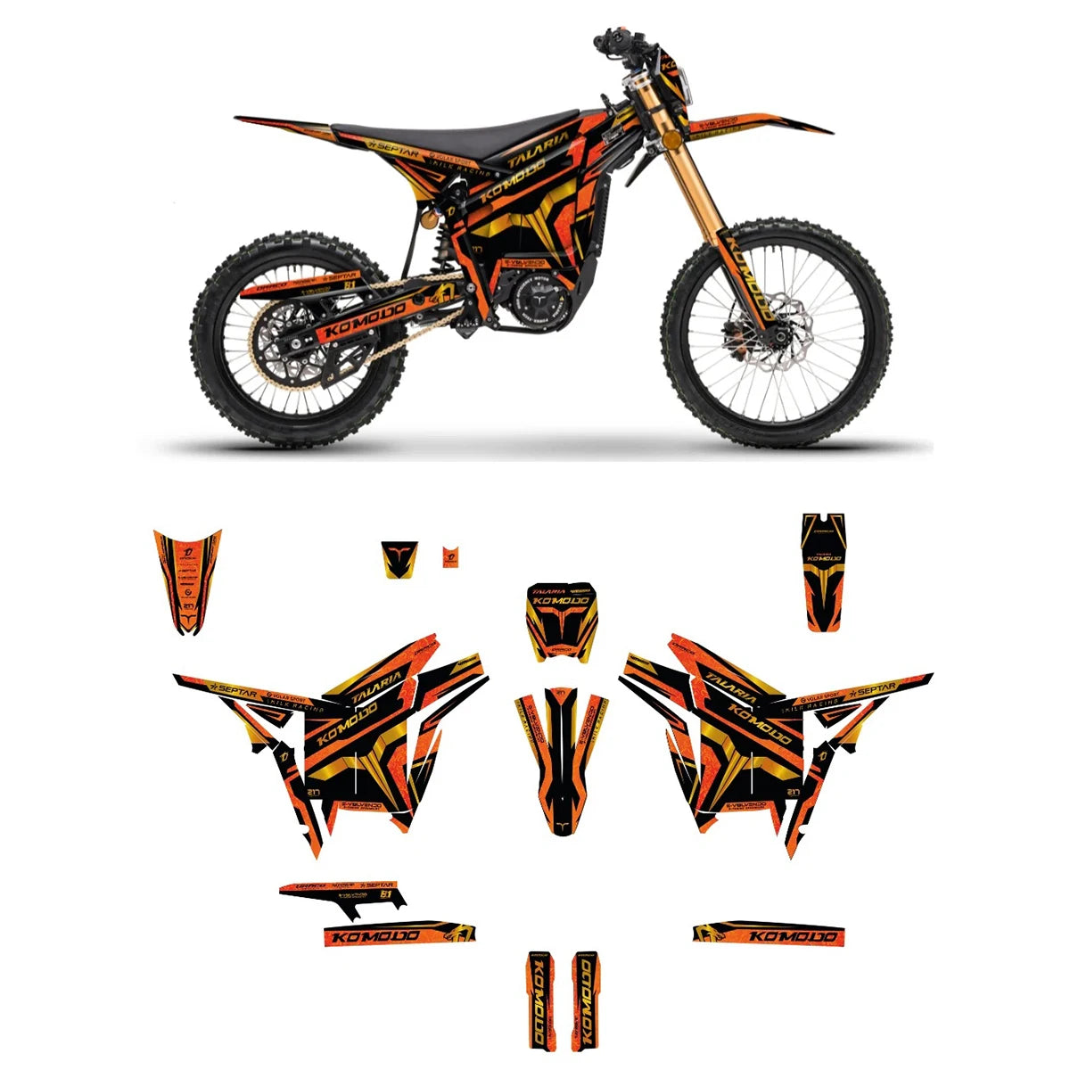 Talaria Komodo Graphics Electric dirt bike stickers body decoration protection sticker film decal mod stickers Graphics