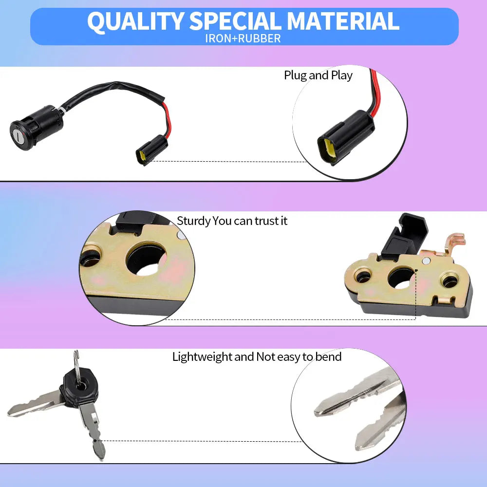 Moto Ignition Switch Lock Sleeve Lock Key Kits Vehicle Motorcycle Accessories For Surron Ultra Bee Motocross Iron Rubber