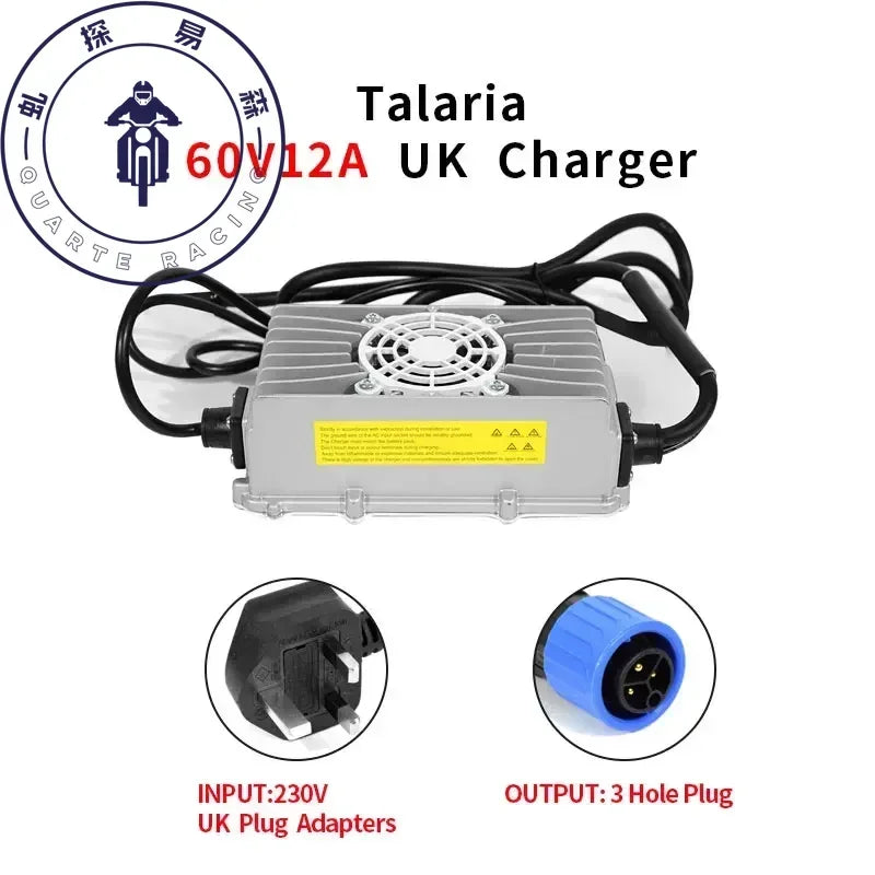 For Talaria 60V12A Charger Silent Motorcycle Dirtbike Off-Road Fast Charging E-Bikes For TALARIA Sting Electric Bikes Motorcycle