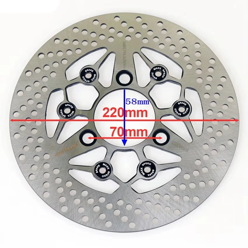 Motorcycle Front rear Brake Disc 220mm 260mm 265mm For EN125 GT125 GS125 GN125 HJ125 GSX125 Rotor Motorbike Accessories