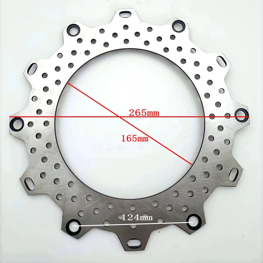 Motorcycle Front rear Brake Disc 220mm 260mm 265mm For EN125 GT125 GS125 GN125 HJ125 GSX125 Rotor Motorbike Accessories