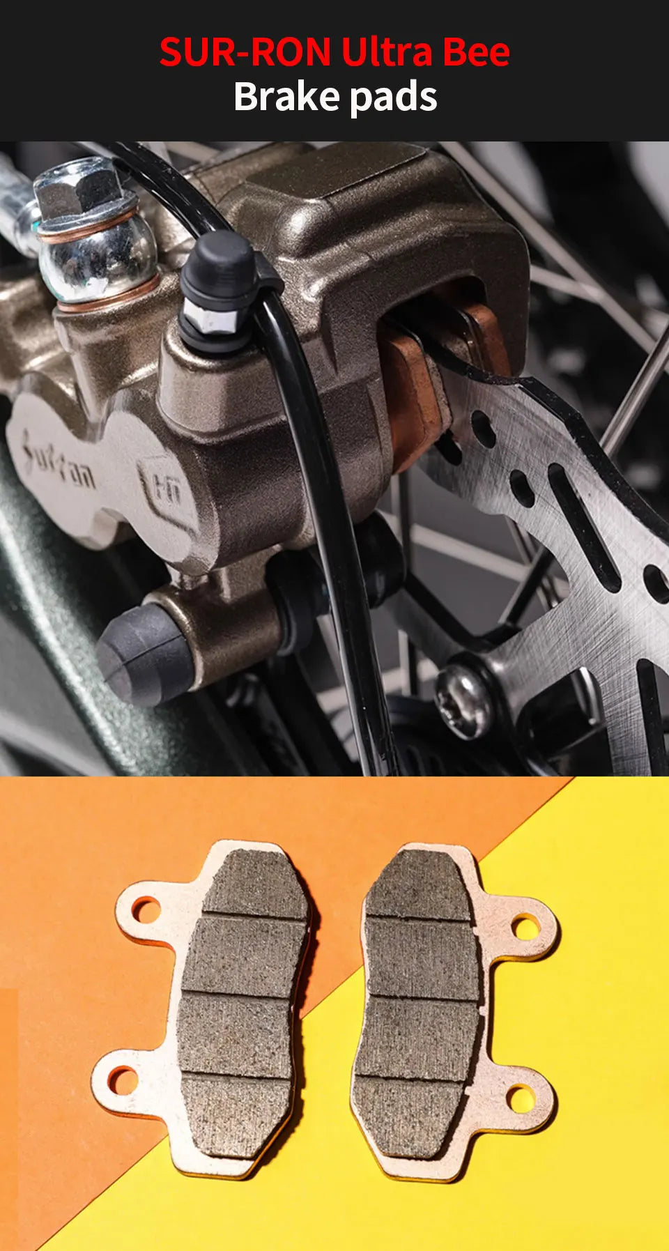 Ultra Bee Brake Pads Set Motorcycle Brake Accessories For SURRON UltraBee SUR RON Off-road Dirtbike E-bike Original Accessories