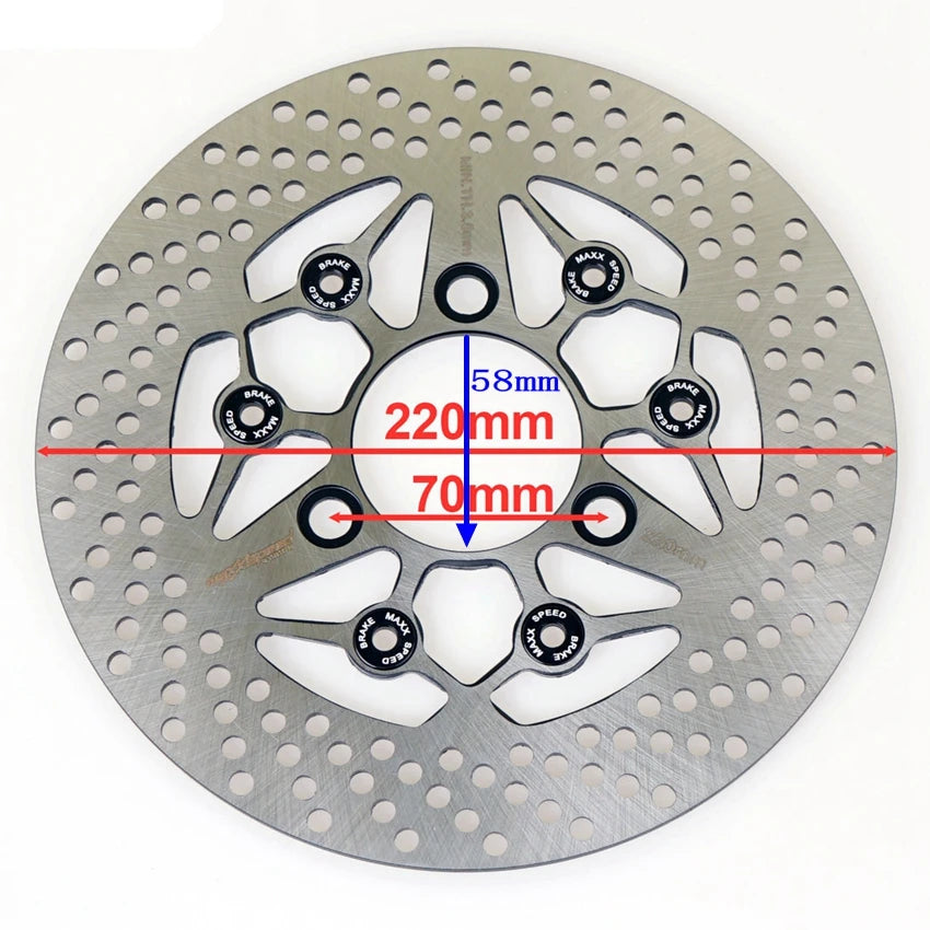 Motorcycle Front rear Brake Disc 220mm 260mm 265mm For EN125 GT125 GS125 GN125 HJ125 GSX125 Rotor Motorbike Accessories