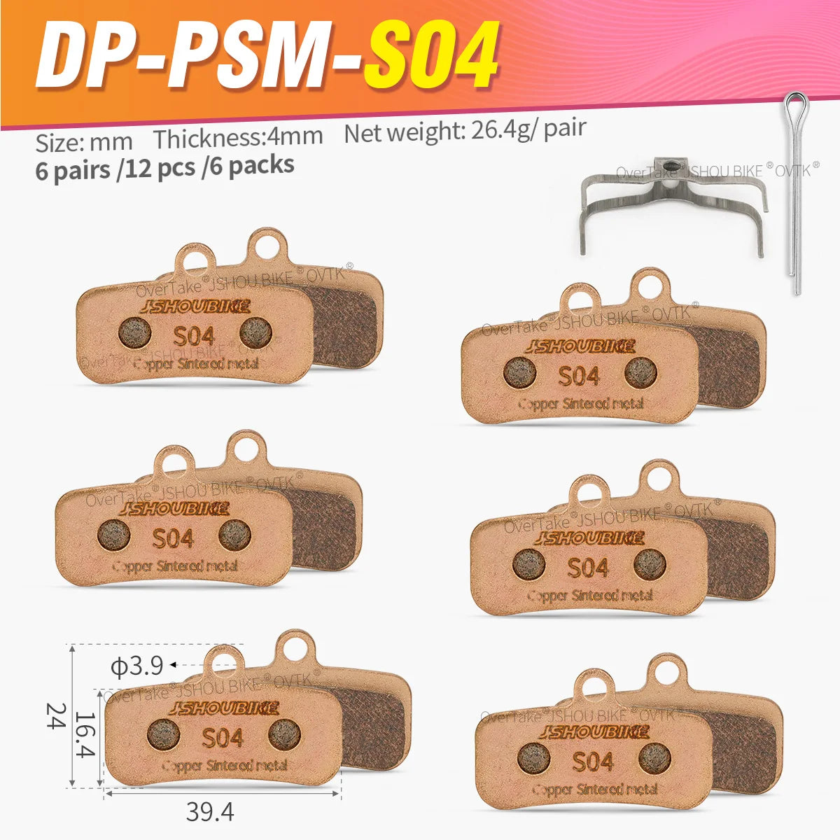 1/2/4/6/8/10 pairs Sintered Metal hydraulic brake pads for SUR-RON Light Bee,TALARIA,ZEE 640,QUADIEM,Shimano M810, MT420,M9120