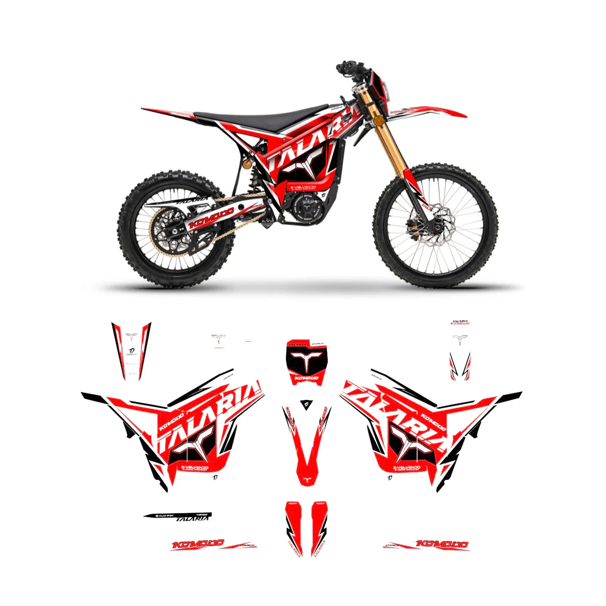 Talaria Komodo Graphics Electric dirt bike stickers body decoration protection sticker film decal mod stickers Graphics