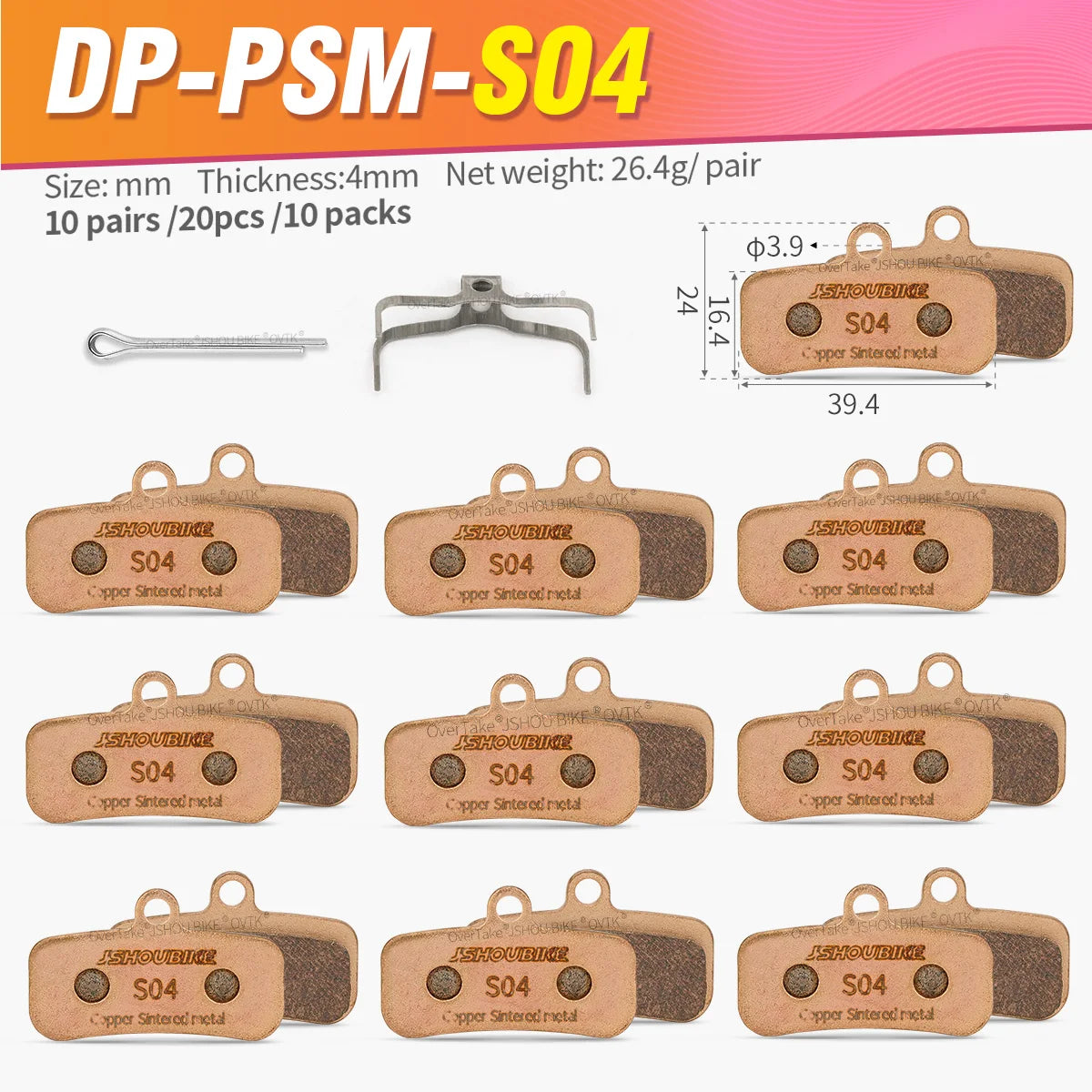 1/2/4/6/8/10 pairs Sintered Metal hydraulic brake pads for SUR-RON Light Bee,TALARIA,ZEE 640,QUADIEM,Shimano M810, MT420,M9120